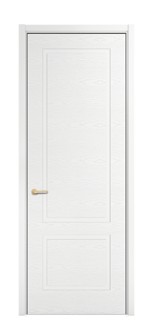 Дверь межкомнатная Плэйн 2 Цвет Белый Brash Покрытие ЭМАЛИ Эмаль брашированная Наличник L 50 Цена 46197
