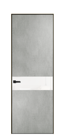 Дверь межкомнатная Ветро 11 Цвет Бетон серый Покрытие ПВХ ФАКТУРНЫЕ Наличник  Скрытый короб золото Цена 45351