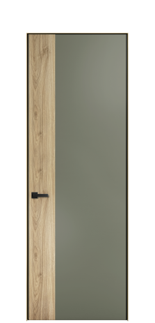 Дверь межкомнатная Дуэт 19 Цвет Зеленый Покрытие ЭМАЛИ Эмаль Наличник Скрытый короб золото Цена 56877