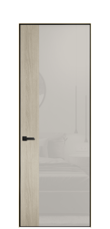 Дверь межкомнатная Ветро 20 Цвет Мадейра песок Покрытие ПВХ ПОД ДЕРЕВО Наличник  Скрытый короб золото Цена 68888