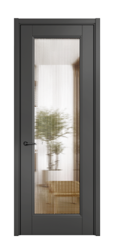 Дверь межкомнатная Савона Цвет Антрацит Покрытие ЭМАЛИ Эмаль Наличник L 50 Цена 98693