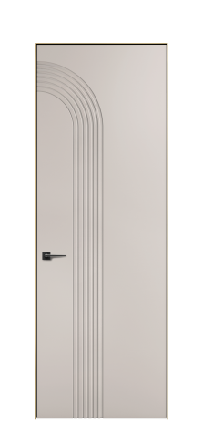 Дверь межкомнатная Меццо 16 Цвет Дымчатый Покрытие ЭМАЛИ Эмаль Наличник  Скрытый короб золото Цена 38317